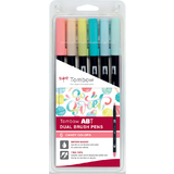 Tombow doppelfasermaler "ABT dual BRUSH PEN", 6er set Candy