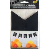 folia wimpelkette aus Tafelfolie, 14 Wimpel, schwarz