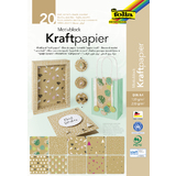 folia motivblock "Kraftpapier", din A4, 20 Blatt