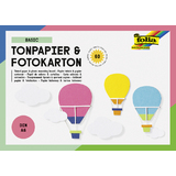 folia tonpapier- und fotokarton-block BASIC, A6, 60 Blatt