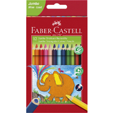 FABER-CASTELL dreikant-buntstifte Jumbo, 12er Etui