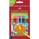 FABER-CASTELL dreikant-buntstifte Jumbo, 24er Etui