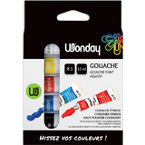 Wonday gouachefarbe 12 ml, farbig sortiert, 5er Etui