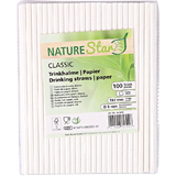 NATURE star Papier-Trinkhalm Classic, 197 mm, wei