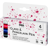 KREUL glass & porcelain Pen classic fine, 4er-Set