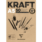 Clairefontaine zeichenpapierblock "KRAFT", din A5, 120 g/qm