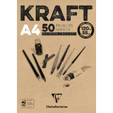 Clairefontaine zeichenpapierblock "KRAFT", din A4, 120 g/qm