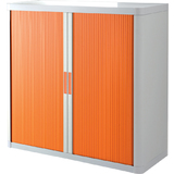 PAPERFLOW rollladenschrank easyOffice, 2 Bden, wei/ orange