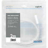 LogiLink mini DisplayPort - hdmi Kabel, 4K, wei, 2,0 m