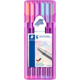 STAEDTLER fineliner triplus pastel, 6er Etui