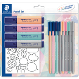 STAEDTLER schreibset pastel, mit 50 sticker zum Ausmalen