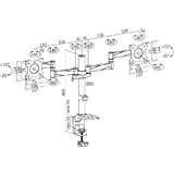 LogiLink TFT-/LCD-Doppel-Monitorarm, Armlnge: 342 mm