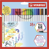 STABILO pinselstift Pen 68 brush, 24er Karton-Etui