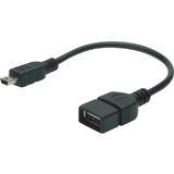 DIGITUS usb 2.0 Adapterkabel, mini USB-B - USB-A, 0,2 m