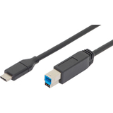 DIGITUS usb 3.0 Anschlusskabel, usb-c - usb-b Stecker, 1,0 m