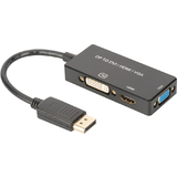 DIGITUS displayport 1.2 - 3in1 Konverter, dp - HDMI+DVI+VGA