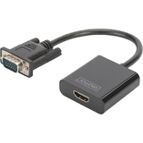 DIGITUS vga - hdmi + audio Konverter, schwarz