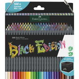 FABER-CASTELL dreikant-buntstifte Black Edition, 100er Etui