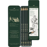 FABER-CASTELL bleistift CASTELL 9000, 6er Metalletui