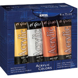 KREUL acrylfarbe el greco Acrylic Metallic, 75 ml, 4er-Set