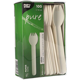 PAPSTAR Papier-Gffel "pure", Lnge: 160 mm, wei