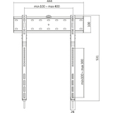 LogiLink TV-Wandhalterung, flach, fr 81,28 - 165,10 cm