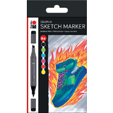 Marabu sketch-marker Graphix "HEAT", 6er Etui