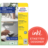 AVERY zweckform Universal-Etiketten, 25,4 x 10 mm, wei