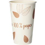 PAPSTAR papp-trinkbecher "pure" ZERO, 0,4 l, beige/braun