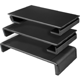 LogiLink Monitorstnder, breite einstellbar, 3x USB, schwarz