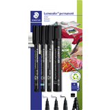 STAEDTLER lumocolor Permanent-Marker-Set, Blisterkarte