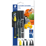 STAEDTLER lumocolor Permanent-Marker-Set, Blisterkarte