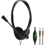 LogiLink stereo Headset, mit Mikrofon, schwarz