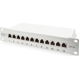 DIGITUS 10" patch Panel Kat. 6A, geschirmt, 12-Port, 1HE