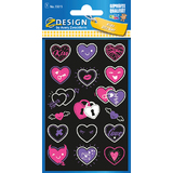 AVERY zweckform ZDesign kids Neon-Sticker "Herzen"