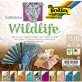 folia Faltbltter "Wildlife", 150 x 150 mm, 80g/qm, 50 Blatt