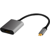 LogiLink usb-c - displayport Adapterkabel, schwarz/grau