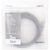 LogiLink hdmi Kabel 2.0, a-stecker - A-Stecker, 3,0 m