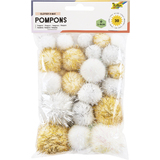 folia pompons GLITTER X-MAS, Gren sortiert