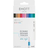 uni-ball fineliner EMOTT, 10er set "Pastel Colors"