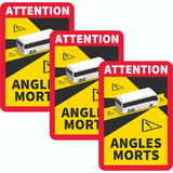 IWH toter-winkel-aufkleber "Angles Morts", 3-teilig