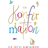 SUSY card Konfirmationskarte "Bunter Schriftzug"