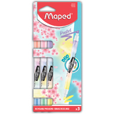 Maped textmarker FLUO'PEPS pen DUO Pastel, 3er Kartonblister