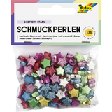 folia schmuckperlen "Glittery Stars", glatt/geprgt