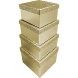 Clairefontaine geschenkboxen-set "Glitter gold", 4-teilig