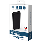 ANSMANN mobiler Zusatzakku PB212, 30.000 mAh, schwarz