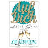 SUSY card Geburtstagskarte glitzer "Auf Dich"