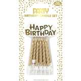 Clairefontaine geburtstagskerzen "Happy Birthday", gold