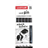 uni-ball fineliner PIN "Manga Shonen" PF, 5er Set