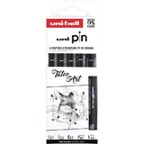 uni-ball fineliner PIN "Tatoo Art" PF, 5er Set